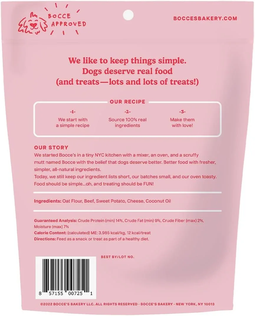 Bocce's Bakery - Limited Edition Wheat-Free Dog Treats, Burgers & Fries Biscuits, 5 oz - Image 2