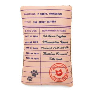 Bookish Burlap Scratcher toy