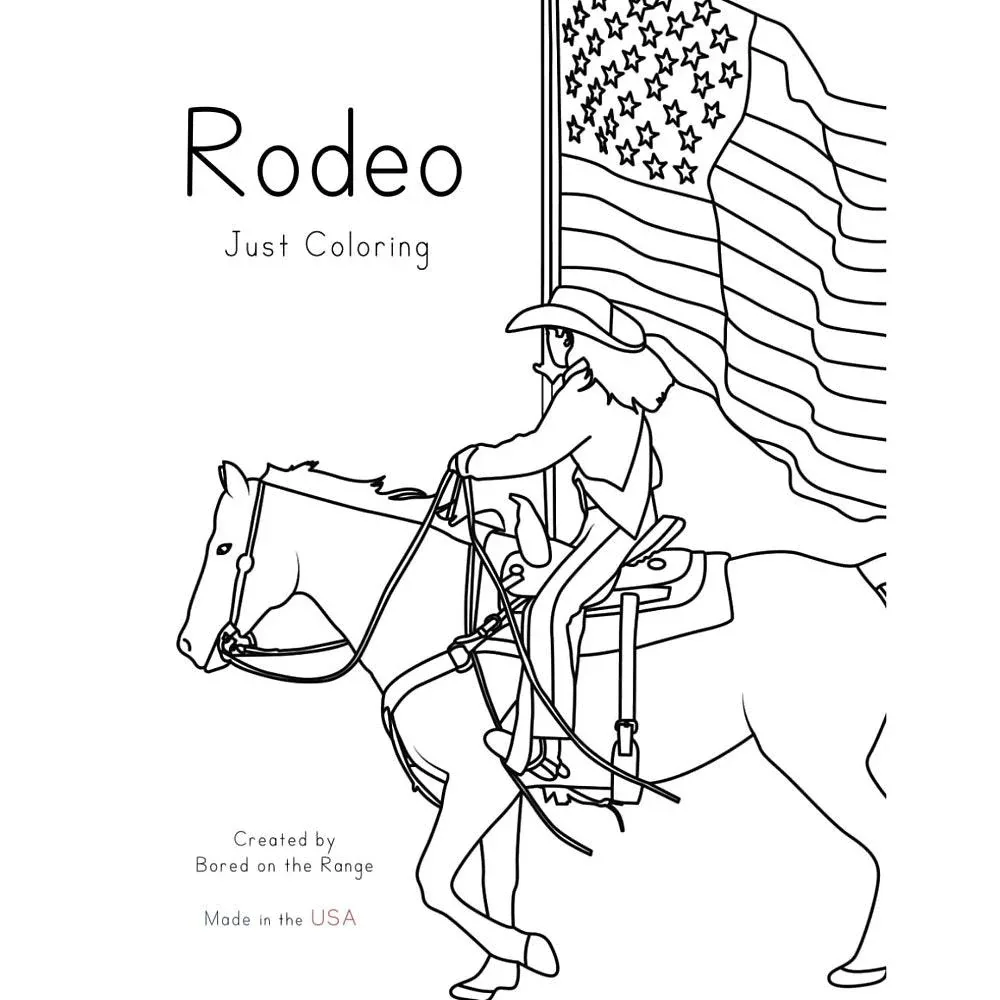 Bored On The Range Llc Rodeo Coloring Book
