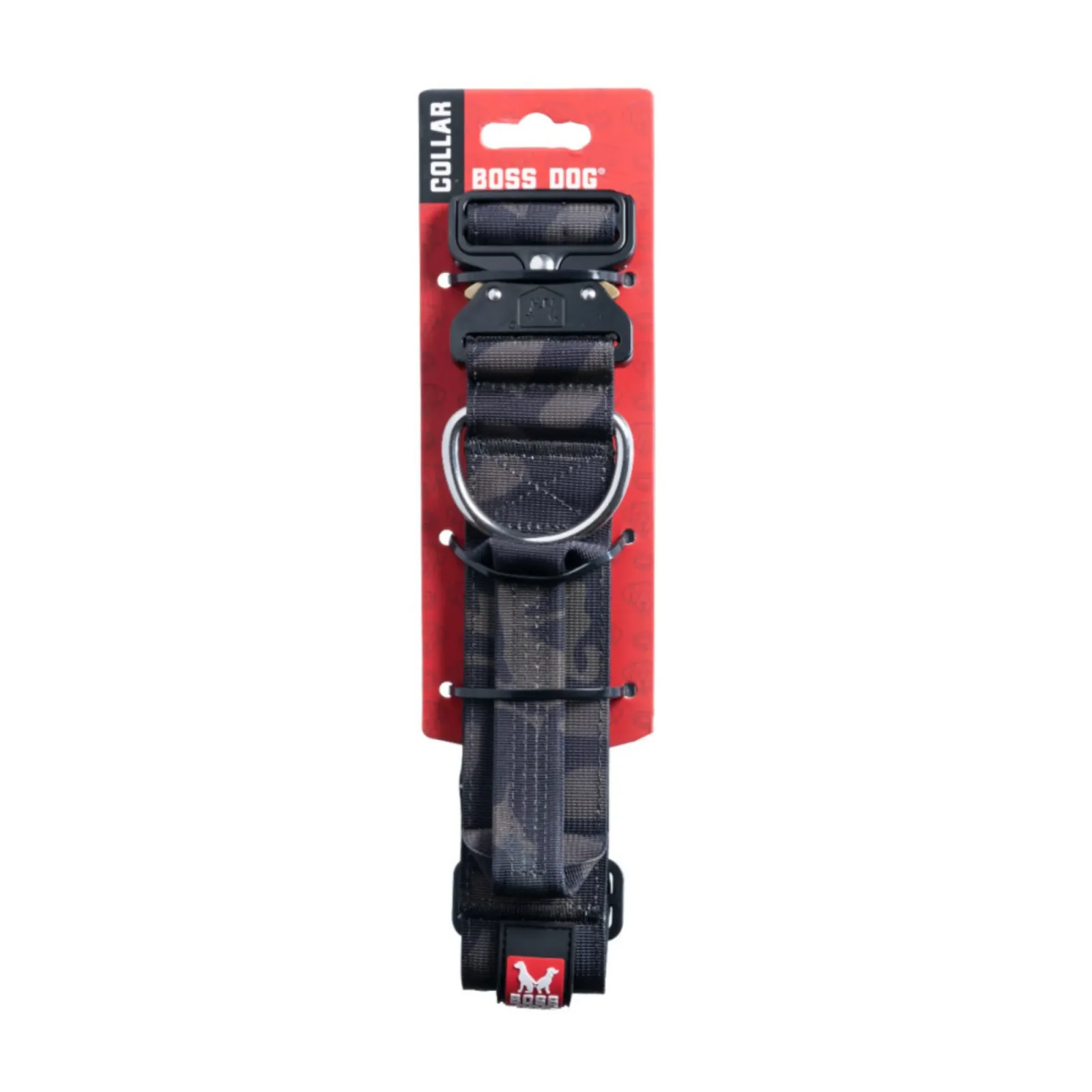 Boss Dog Tactical Adjustable Dog Collar Black Camo, X-Large, 20-28 in