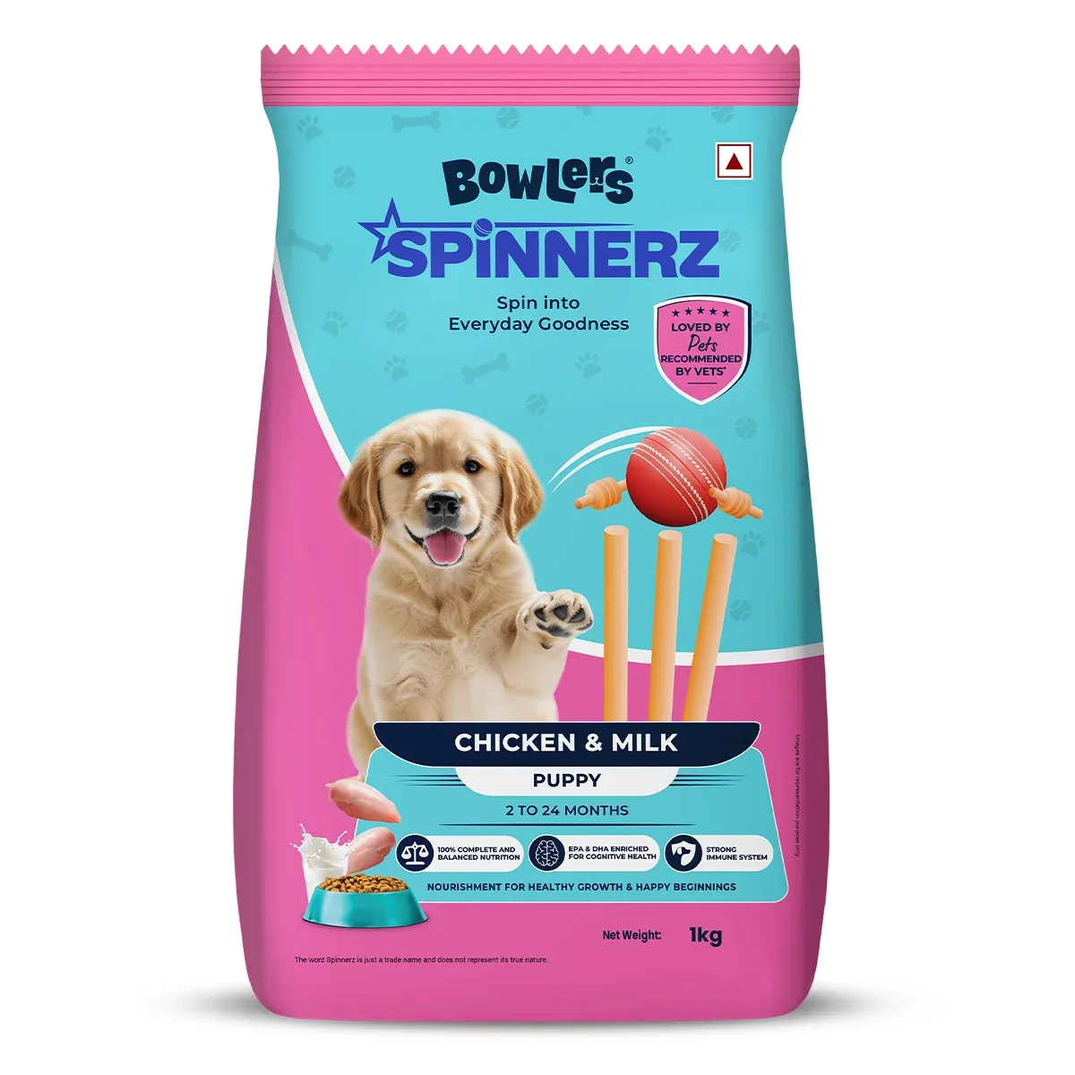 Bowlers Spinnerz Chicken & Milk Puppy Dog Dry Food