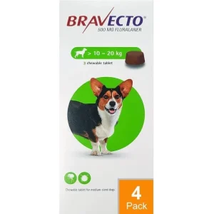 Bravecto Chews For Dogs 22-44 lbs (10-20 kg) - 4 Chews
