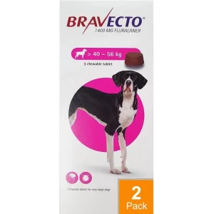 Bravecto Chews For Dogs 88-123 lbs (40-56 kg) - 2 Chews