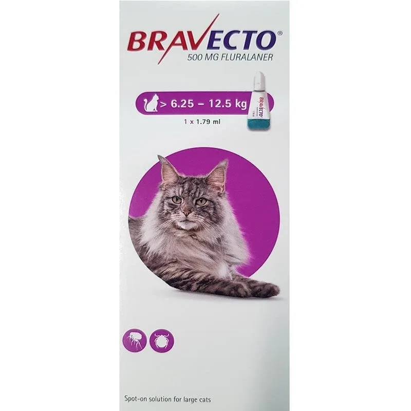 Bravecto Topical For Cats 14-28 lbs (6.25-12.5 kg) - Image 2