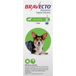 Bravecto Topical For Dogs 22-44 lbs (10-20 kg)