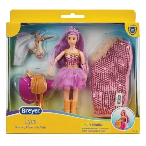 Breyer Lyra - Unicorn Rider with Tack
