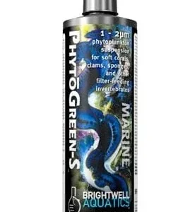 Brightwell Aquatics PhytoGreen-S - Green Phytoplankton (small) 1-2 micron, 500 ml. / 17 oz.