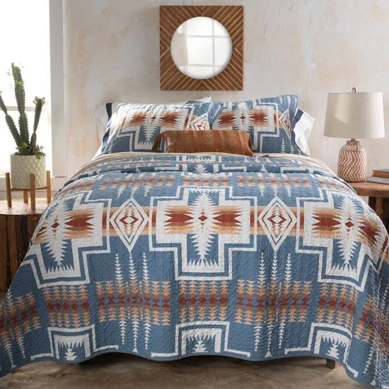 Britannica Home Harding Denim Quilt Set