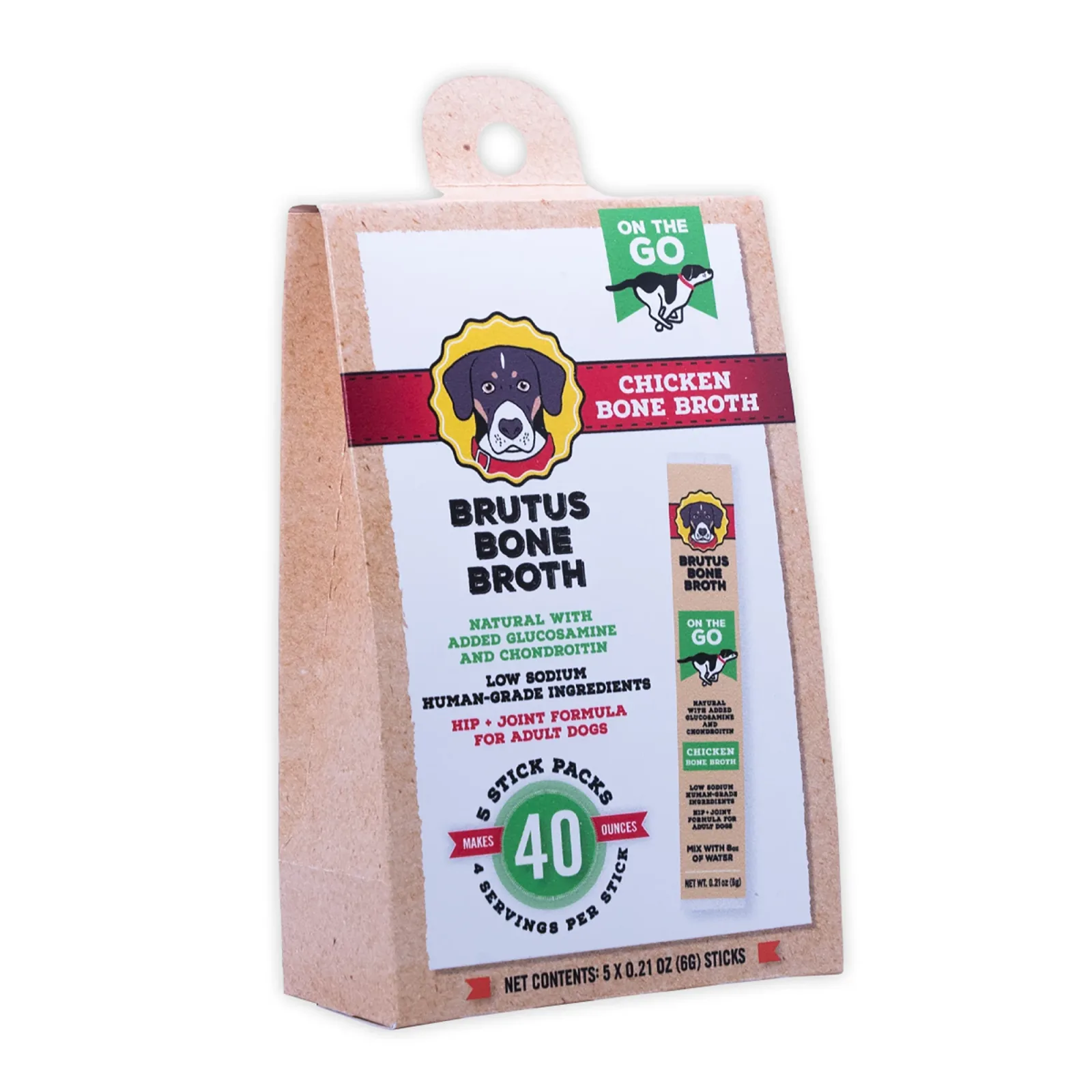 Brutus Broth Instant Chicken Hip & Joint Bone Broth Powder 5pk
