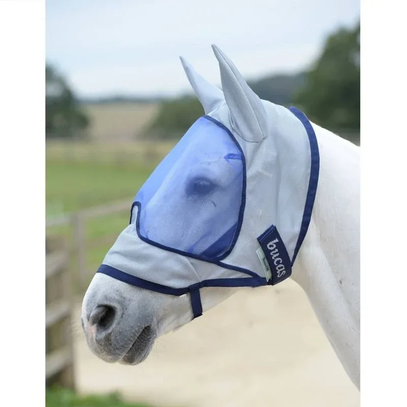 Bucas Buzz Off Deluxe Fly Mask With Ears Large Sil