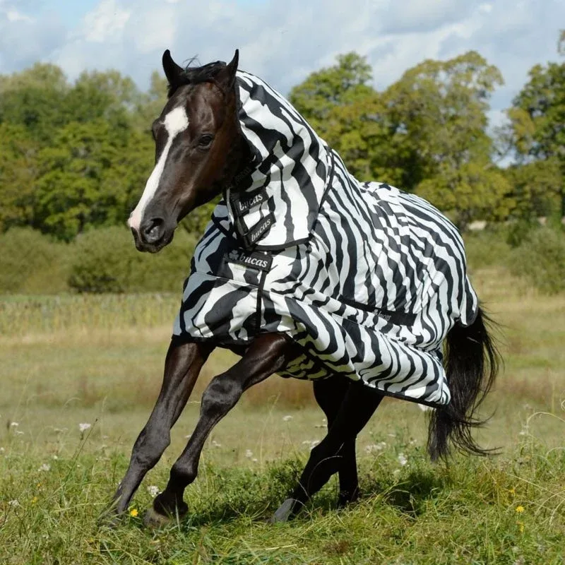 Bucas Sweet Itch Zebra Full Neck Sheet 60 Zebra - Image 2