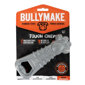 BullyMake Toss n' Treat Flavored Dog Chew Toy Paw Opener Chicken