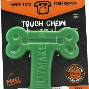 BullyMake Toss n' Treat Flavored Dog Chew Toy T-Bone Mint