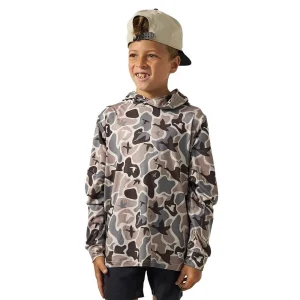 Burlebo Boy's Mallard Mayhem Camo Performance Hoodie