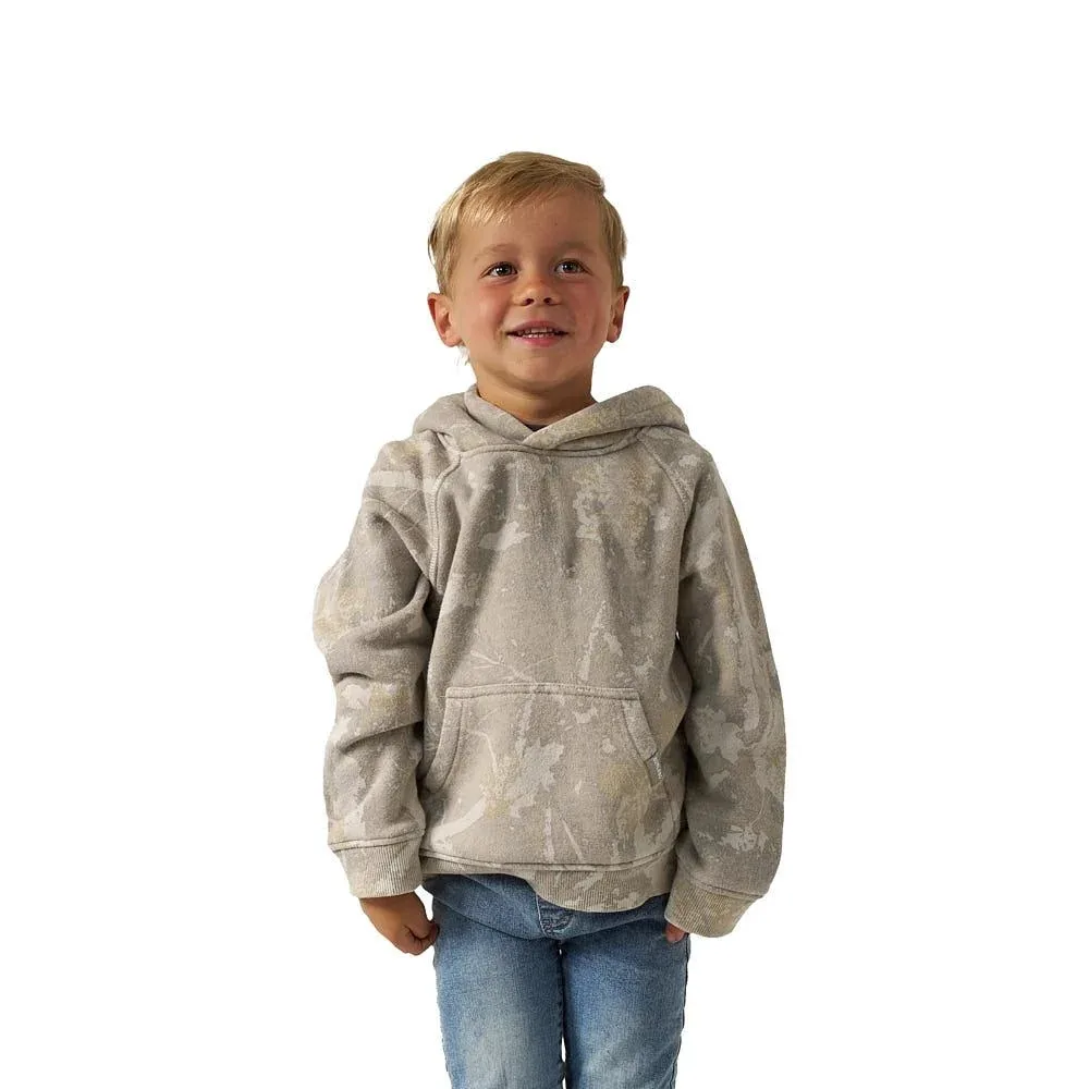 Burlebo Youth Boy's Drifter Camo Vintage Washed Fleece Hoodie
