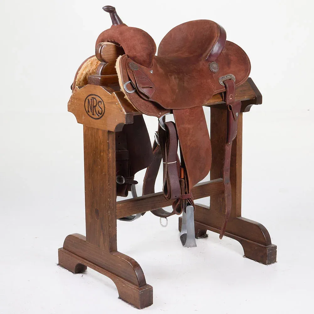 Burns Saddlery Used 14in Roughout Barrel Saddle 1430FD
