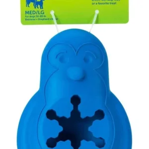 Busy Buddy Penguin Dog Toy Blue MD/LG