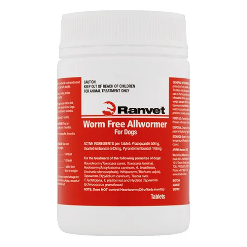 Buy Ranvet Allwormer for Dog Supplies at lowest Price