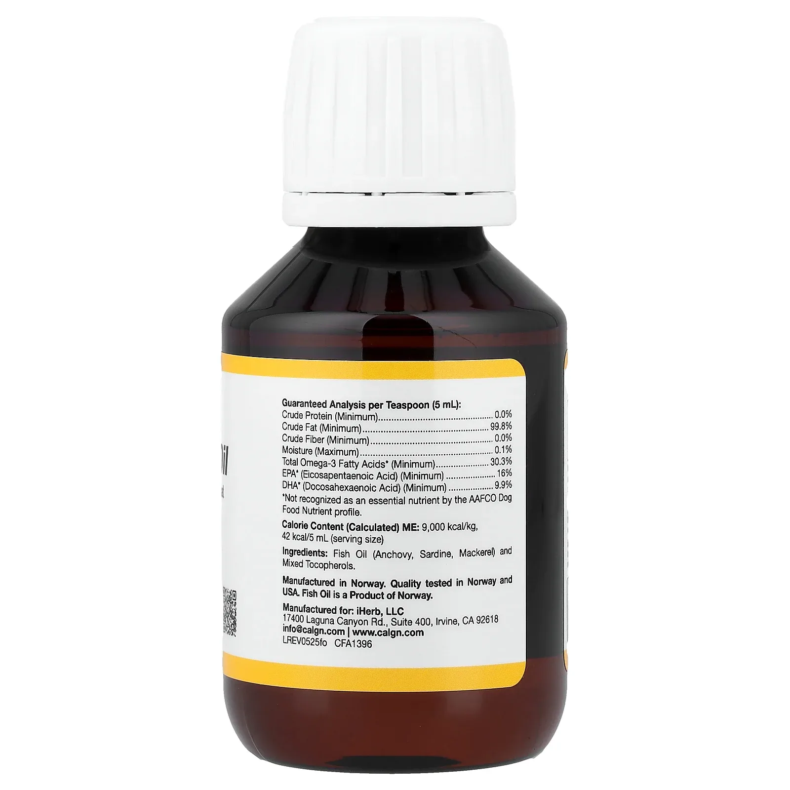 California Gold Nutrition, Pet, Omega-3 Fish Oil, For Cats & Dogs, 3.3 fl oz (100 ml) - Image 2
