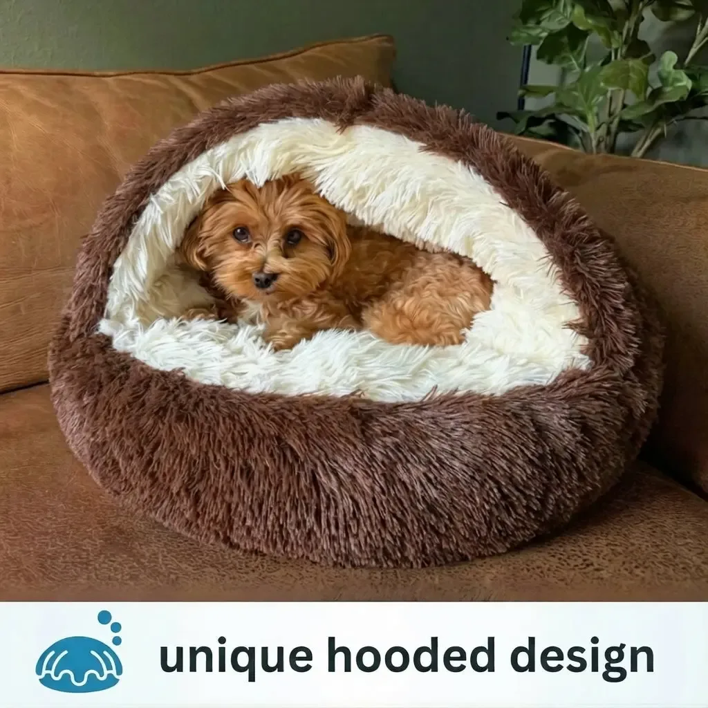Calming Cowry Pet Bed – Cozy Anti-Anxiety Dog & Cat Bed - Image 2