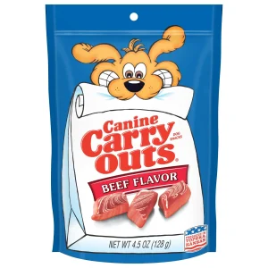 Canine Carry Outs Beef Flavor Dog Treats 4.5 oz