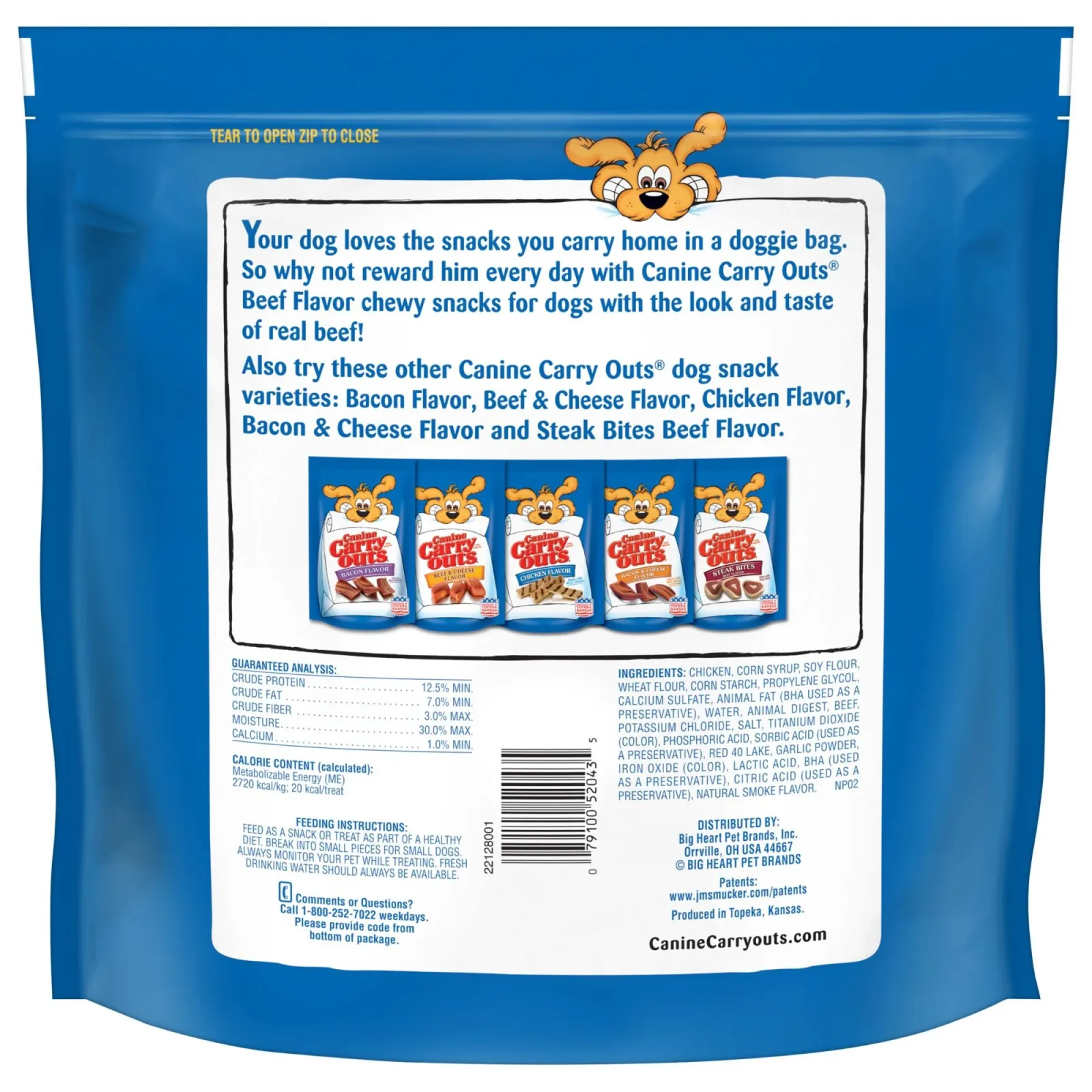 Canine Carry Outs Beef Flavor Dog Treats, 47oz Bag - Image 2