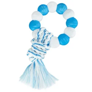 Canine Clean Peppermint Nubby Ring w/ Rope Puppy Chew Toy