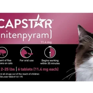 Capstar Flea Tablet for Cats 11.4 Mg Each, 6 Tablets