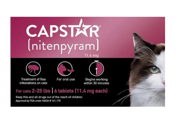 Capstar Flea Tablet for Cats 11.4 Mg Each, 6 Tablets