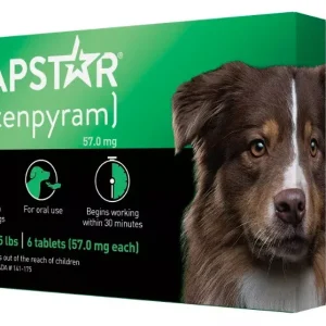 Capstar Flea Tablet for Large Dogs 57 Mg Each, 6 Tablets