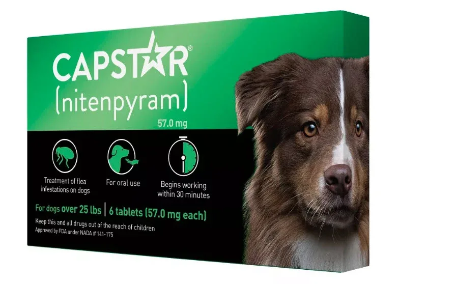 Capstar Flea Tablet for Large Dogs 57 Mg Each, 6 Tablets