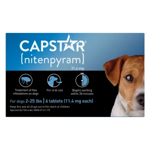 Capstar Flea Tablet for Small Dogs 11.4 Mg Each, 6 Tablets