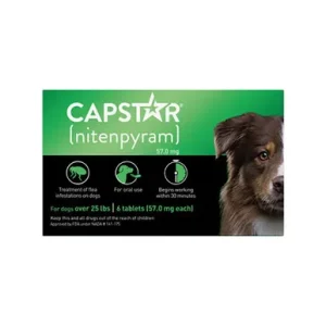 Capstar Oral Flea Treatment for Dogs 25 lbs and Up