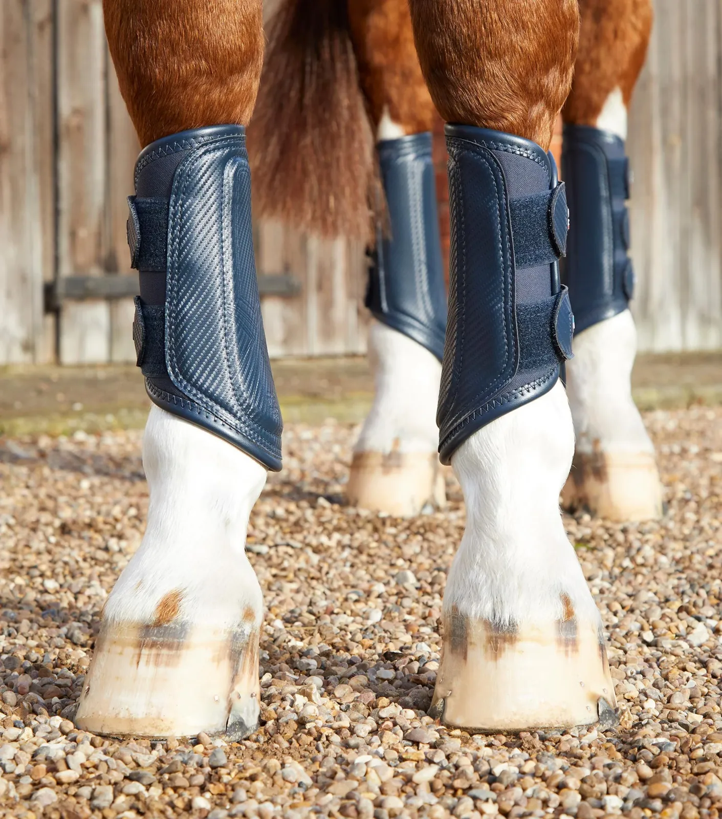 Carbon Air-Tech Double Locking Brushing Boots Navy - Image 2