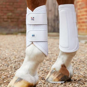 Carbon Air-Tech Double Locking Brushing Boots White