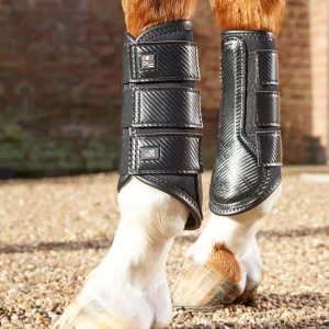 Carbon Air-Tech Single Locking Brushing Boots Black