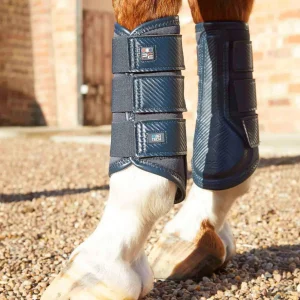 Carbon Air-Tech Single Locking Brushing Boots Navy