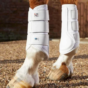 Carbon Air-Tech Single Locking Brushing Boots White