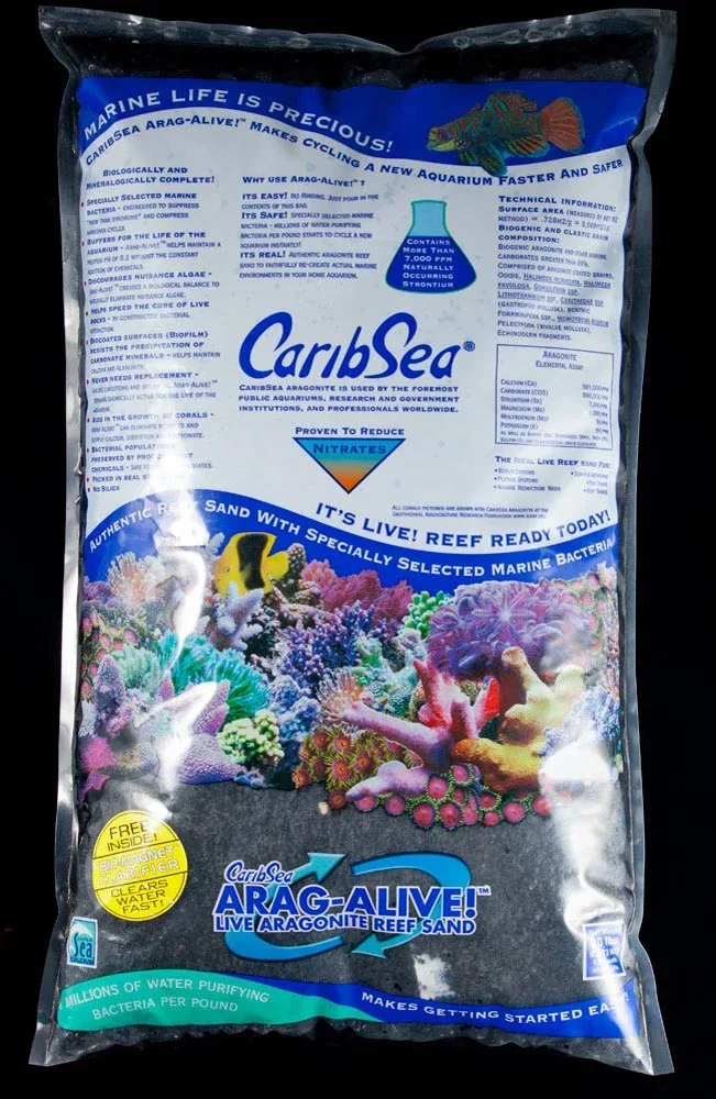 CaribSea Arag-Alive Hawaiian Aquarium Sand 2ea/20 lb