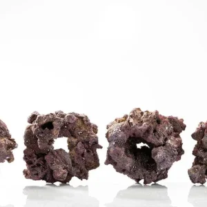 CaribSea LifeRock Donut Purple, Brown 7 in 4 Pack