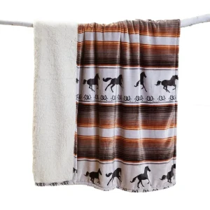 Carstens Running on the Range Fleece Sherpa Throw