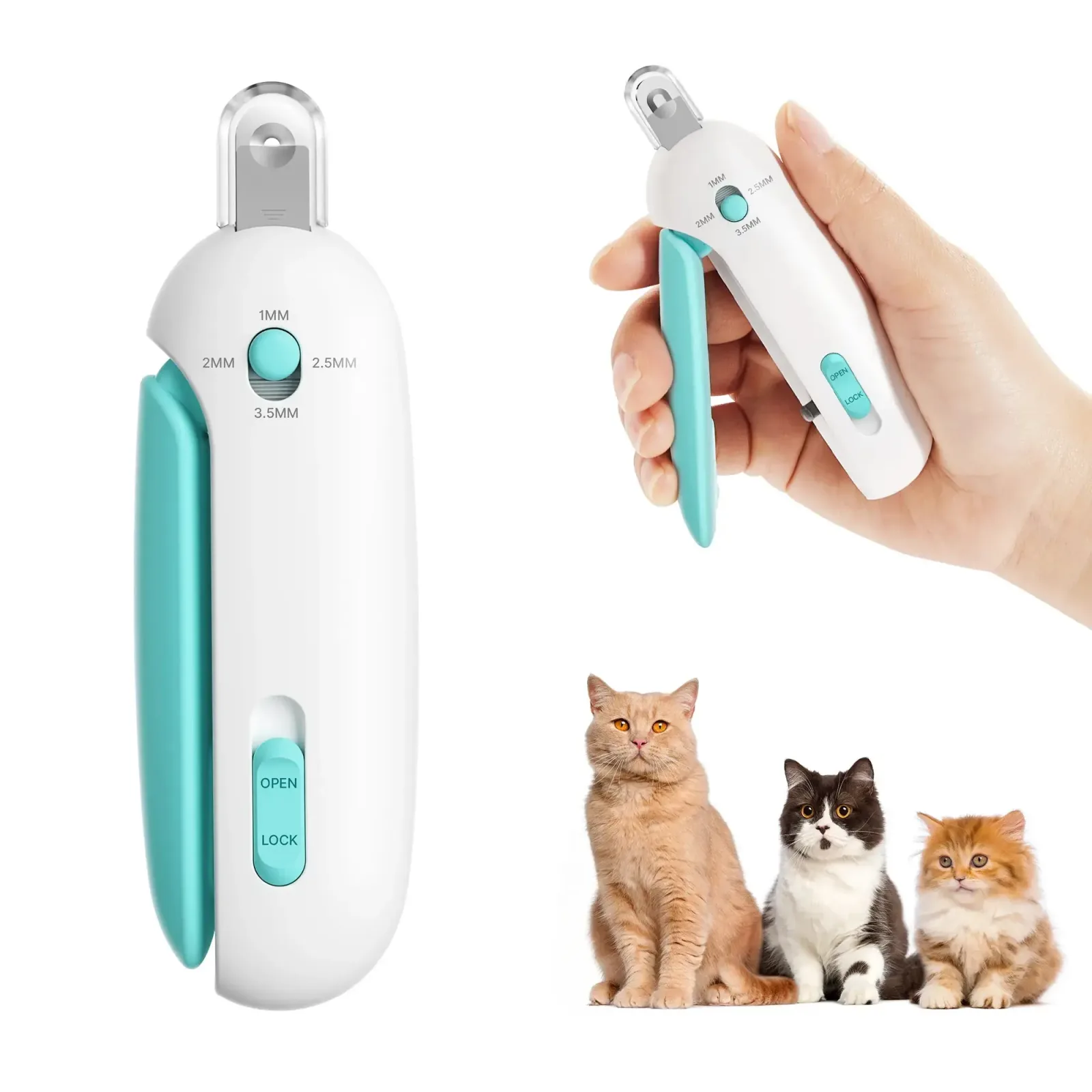 Cat Nail Clipper – Adjustable Safe Trimmer with Nail File