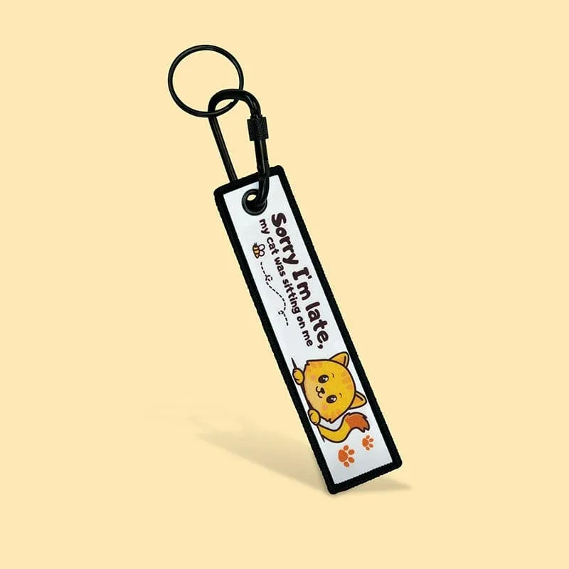 Cat Quote Keychain & Adorable Stickers - Image 2