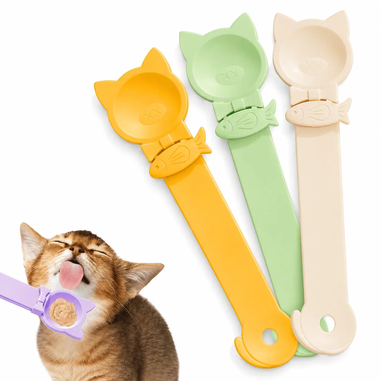 Cat Treat Dispenser Spoon 3PCS