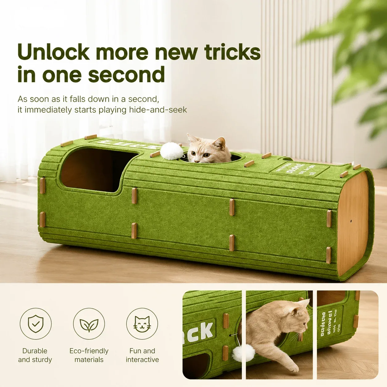 Cat Tree House with Scratcher & Condo - Image 2