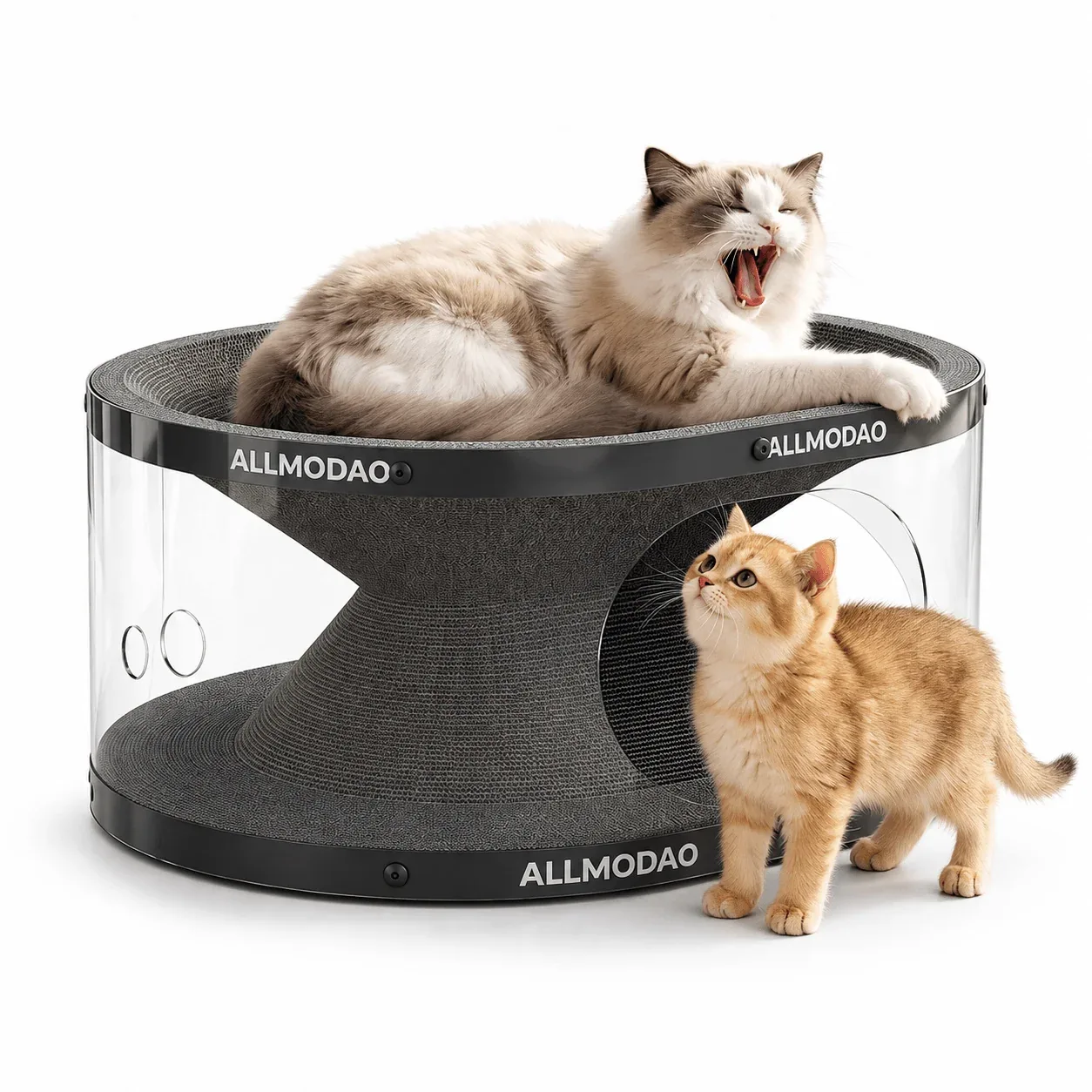 Cat Tunnel Scratch Bed – 3-in-1 Scratcher, Lounge & Play House - Image 2