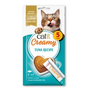 Catit Cat Creamy Treat Tube, Tuna, 5-pack