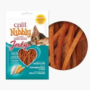 Catit Cat Nibbly Jerky, Chicken & Fish, 1.06 oz