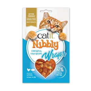 Catit Cat Nibbly Wraps, Chicken & Fish, 1.06 oz