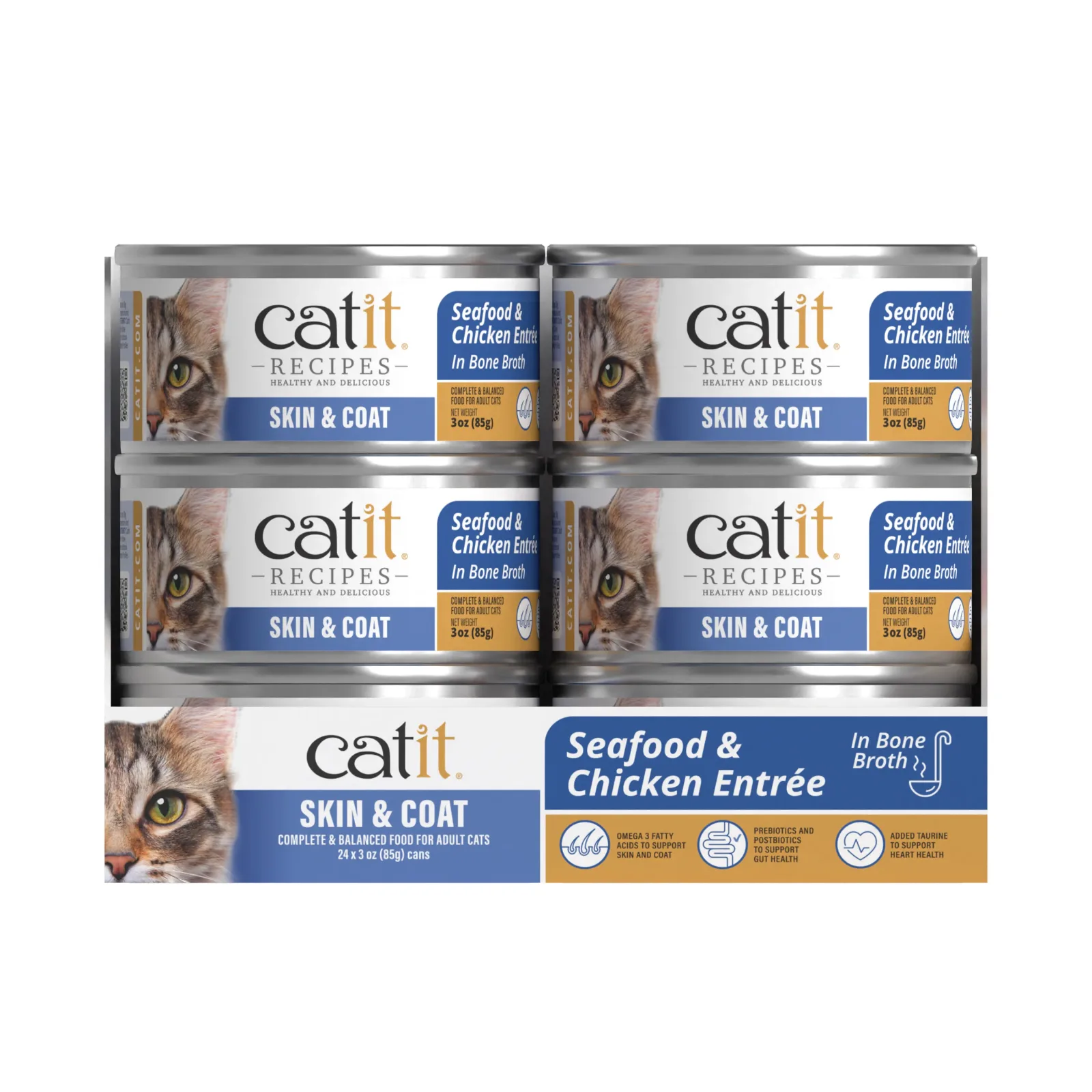 Catit Recipes Wet Food Seafd, Chick,Skin/Co 3oz - Image 2